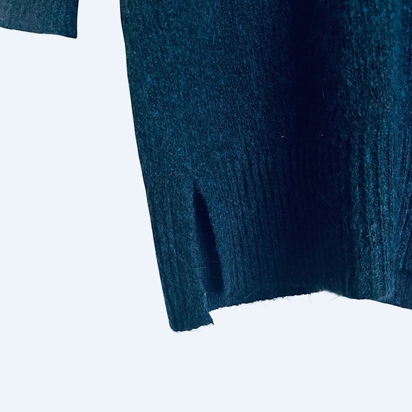 ZARA COZY CHUNKY LONG OPEN CARDIGAN MIDNIGHT MARLED BLUE SIZE XS/S - Picture 9 of 13